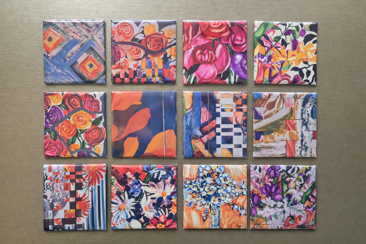 Квадратни фото магнити 12 броя в комплект (най-изгодни)